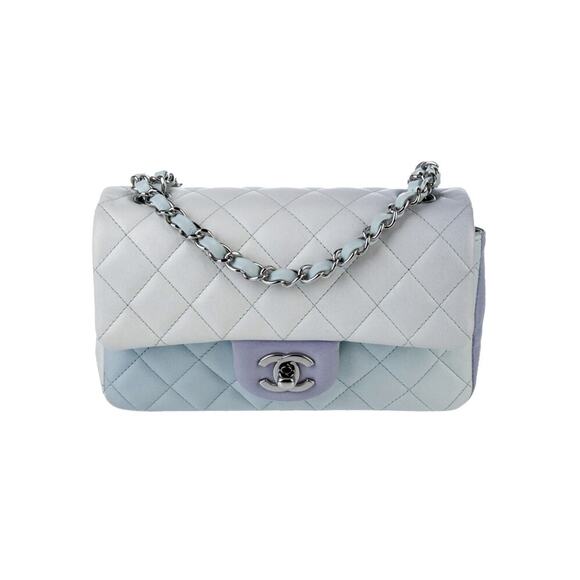 Chanel Iridescent Lambskin Quilted Mini Rectangular Flap Bag SHW - Picture 1 of 10